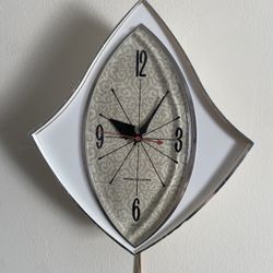 Vintage General Electric Mid-Century Modern Wall Clock Made in USA