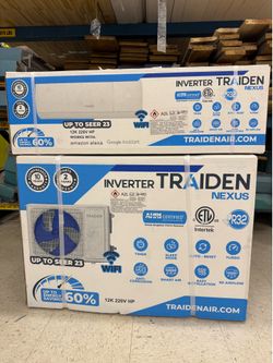 Traiden Nexus 12K 220V Inverter Mini-Split | Up to SEER 23 & 60% Energy Savings 🔋✨