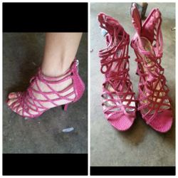 Heels hot pink