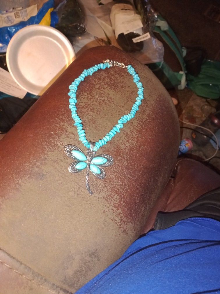 Turquoise Dragonfly Necklace