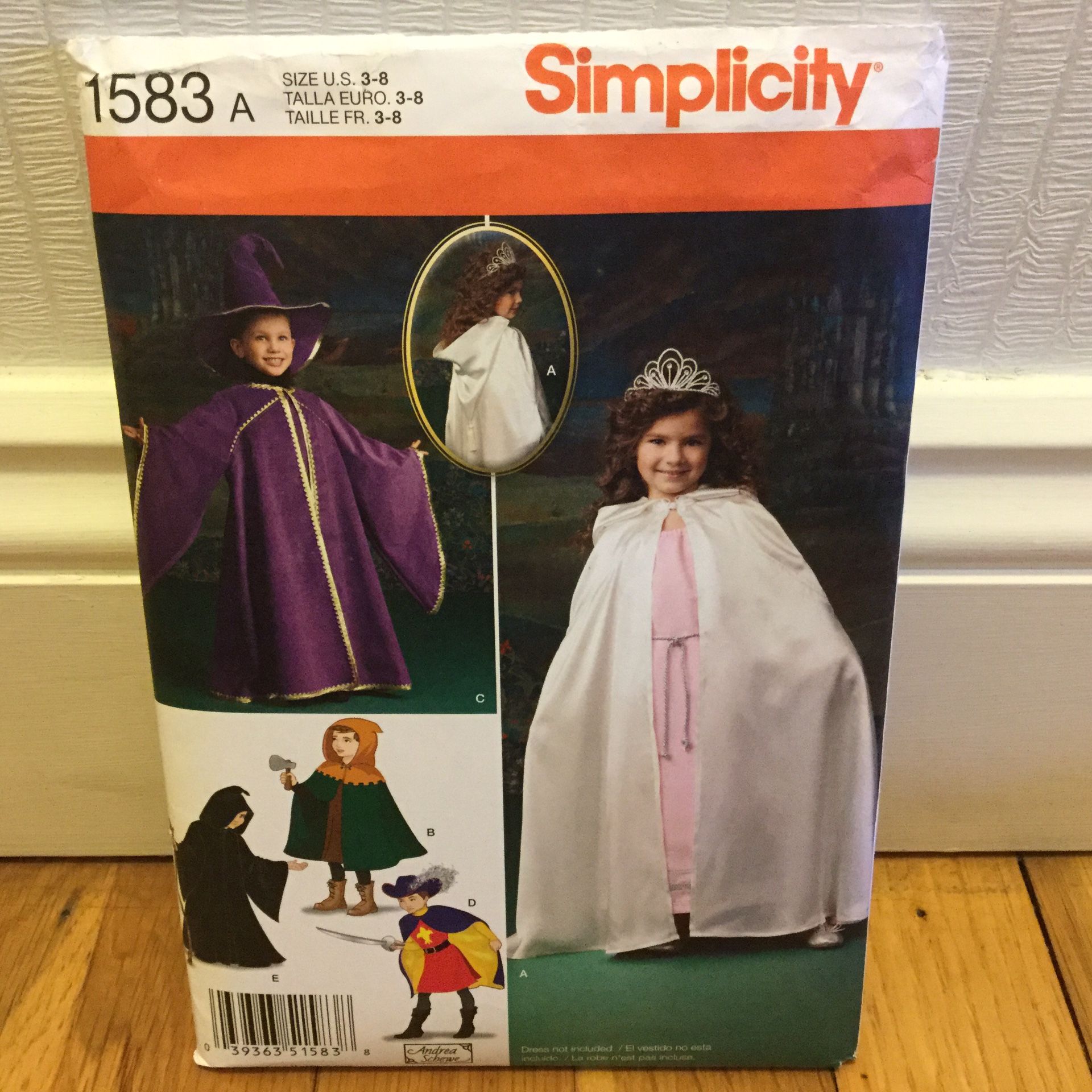 Simplicity Children’s Costume Pattern #1583 A
