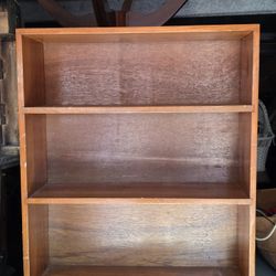 Wood Open Book Case with 3 Shelves