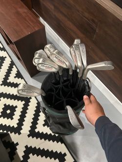 Golf clubs and bag
