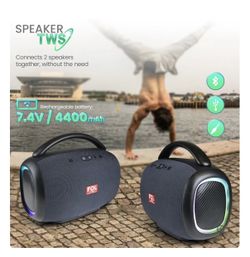 FOL Multi-Function Connectivity: Offers Bluetooth, USB, TF card, FM radio, AUX input, LED lights, and battery-powered operation.