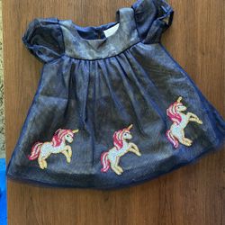 Dark Blue Dress With Gold Underlay 