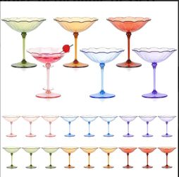 New 24 ps colorful plastic martini glasses