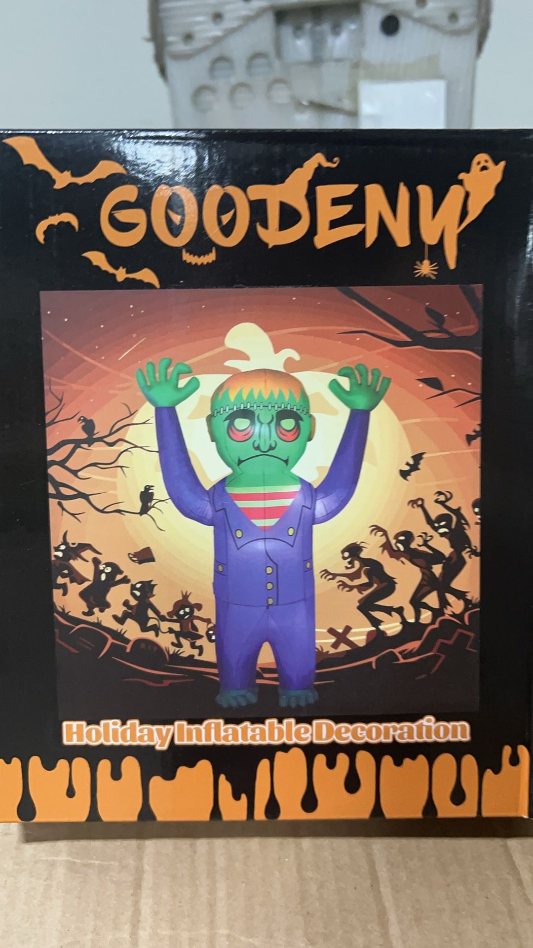 6ft Halloween Inflatables Outdoor Decorations LED Blow Up