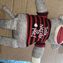 Sock Monkey Brown/ White  Plush Toy by Dan Dee Collector's Choice