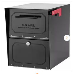 NEW IN BOX Architectural Mailboxes Oasis Classic Black, Extra Large, Steel, Locking, Post Mount Parcel Mailbox with High Security Reinforced Lock