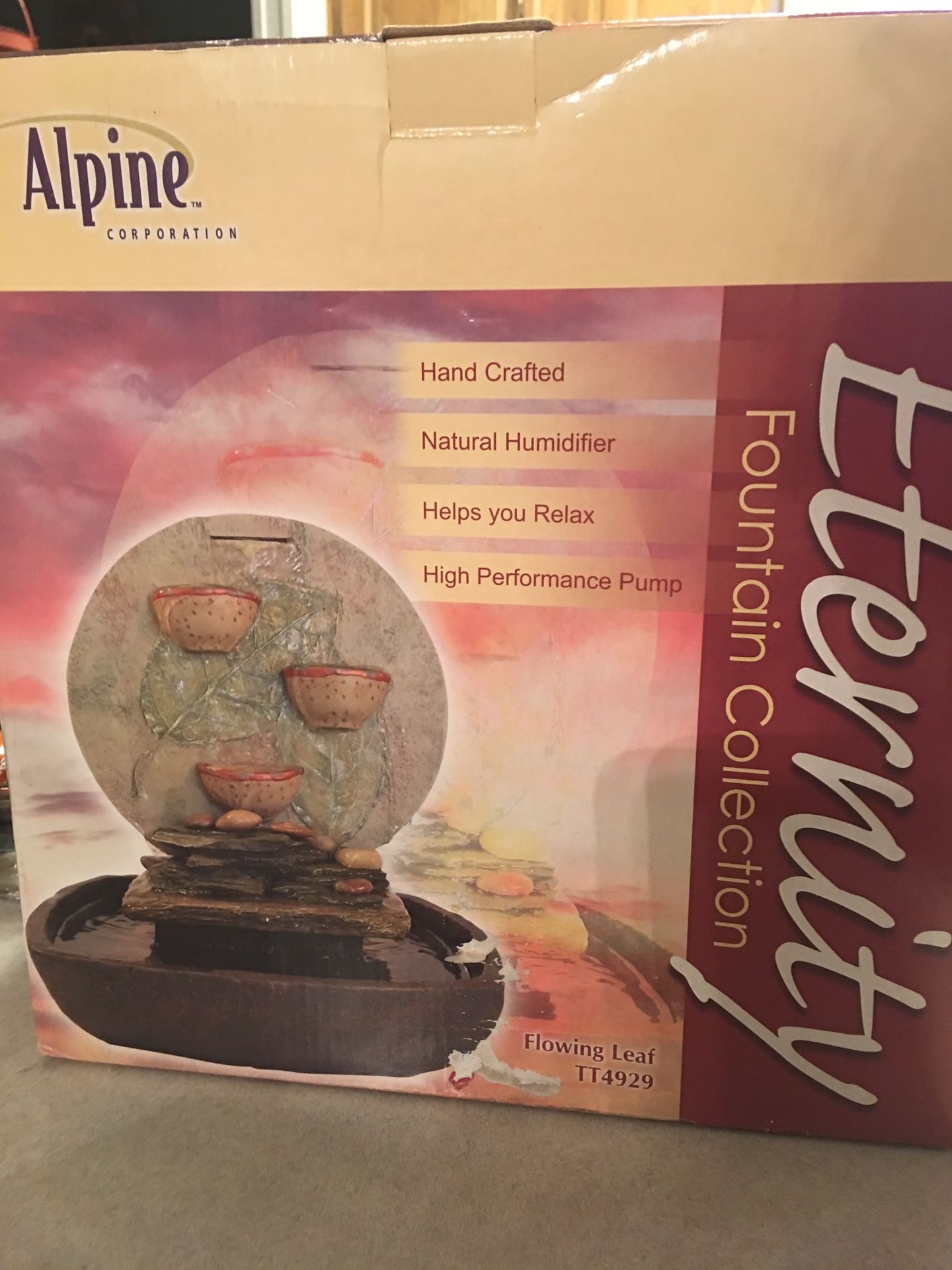 Eternity Fountain Collection. Alpine. Hand Crafted. Natural Humidifier. Helps you Relax.