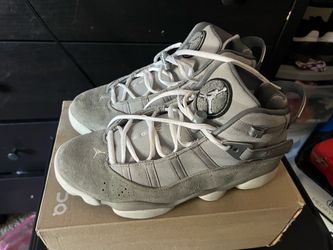 Jordan 6 Rings Grey Suede Sneakers