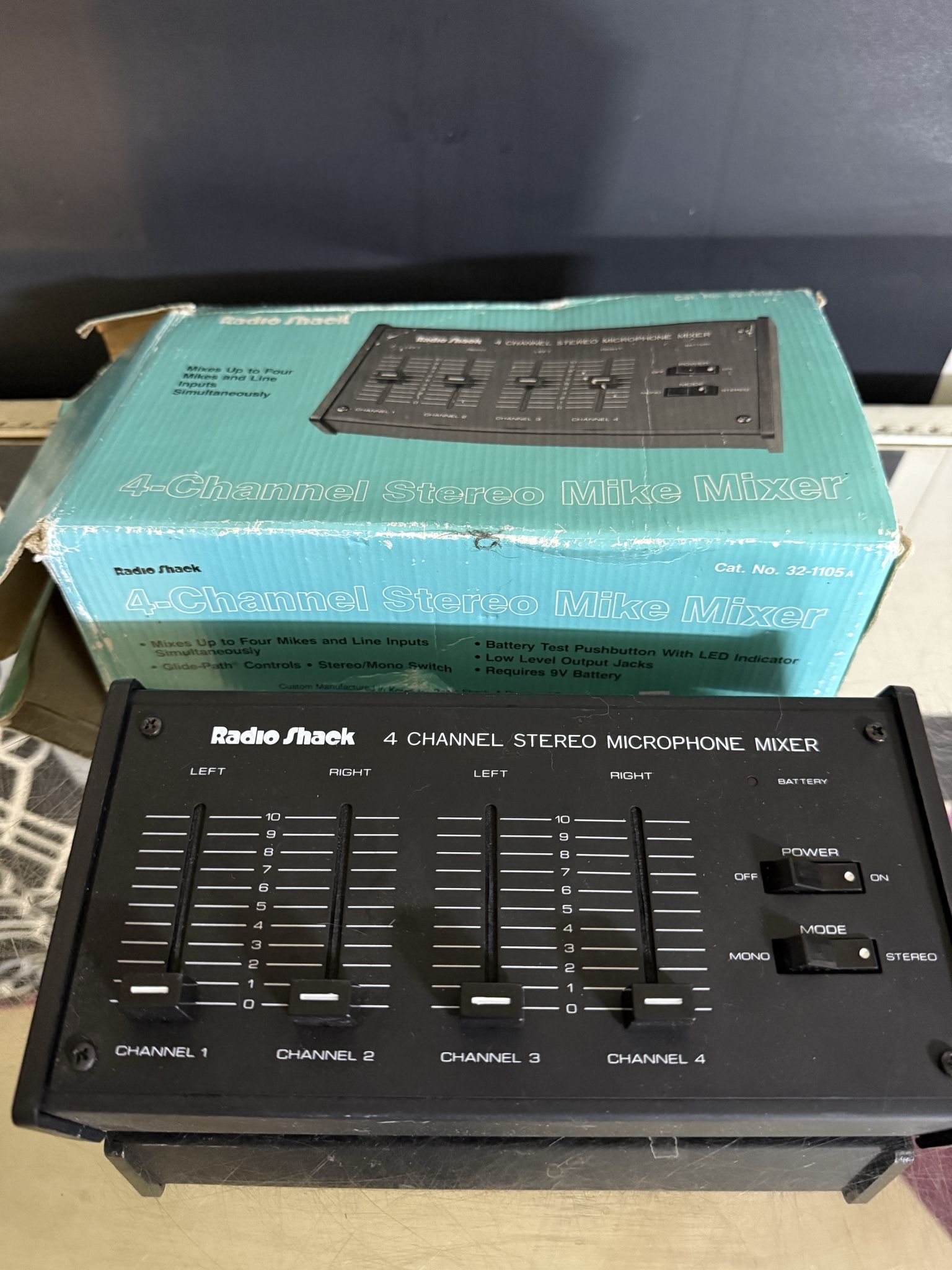 Vintage (New) 4 Channel Stereo Microphone Mixer
