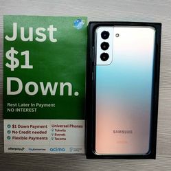 Samsung Galaxy S21 5G 128gb  Unlocked, FREE Smartwach/ Headphones. Pay $1 Today Rest in payments. NO CREDIT NEEDED FINANCING