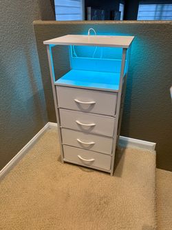 Nightstands With Charging Station & RGB Lights