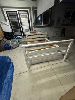 Full bed wooden frame