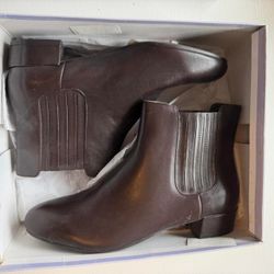 Marc Fisher Kellen Black Leather Chelsea Ankle Boots Size 8M