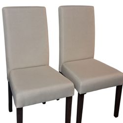 VASAGLE Dining Chairs, Set of 2, Cream White