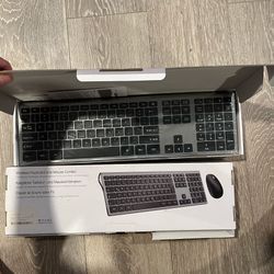 Wireless Keyboard and Mouse Combo: 2.4Ghz Cordless Silent Keyboard Mouse Set