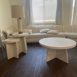 New Queer Eye Round Table Set With Coffee Table And Side Table 