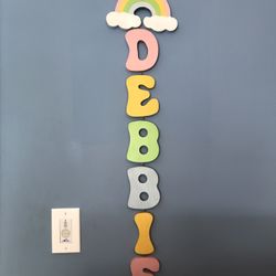 Wooden Debbie Name Wall Hanging
