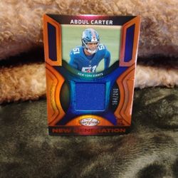 2025 ABDUL CARTER 164/249 ROOKIE JUMBO JERSEY RELICS