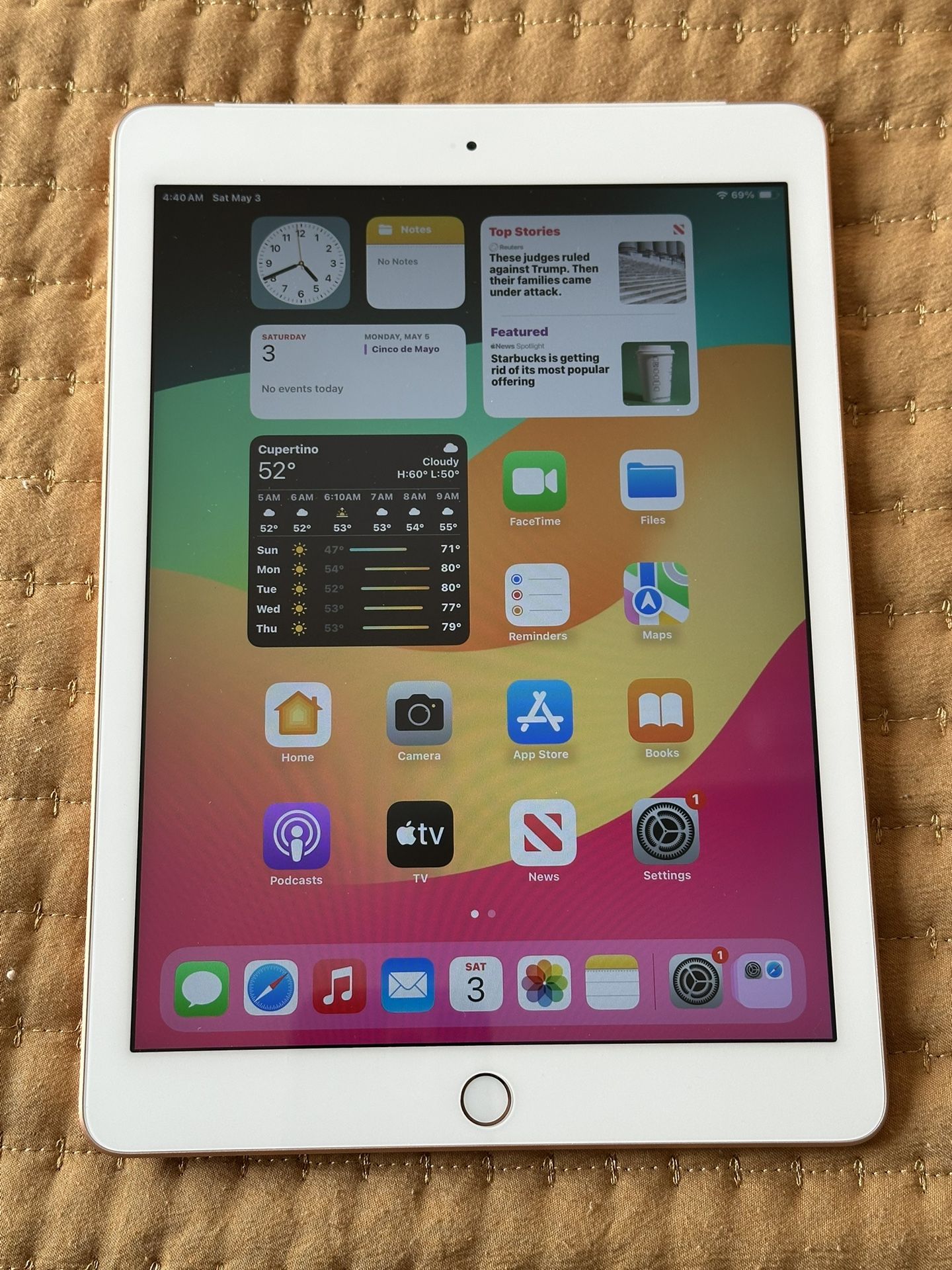 iPad 9.7 Screen 128 GB Wifi - Unlocked Cellular