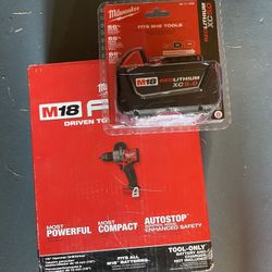 Milwaukee Hammer Drill And 5.0 Battery 