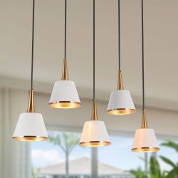 SALESUMO IDAIKOS MODERN 5-LIGHT PLATED BRASS