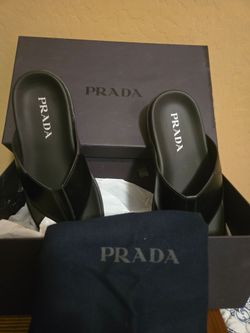 Prada men's leather sandals