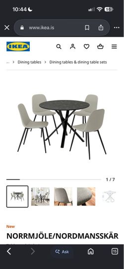 IKEA GREY & WHITE DINING SET TABLE•$140