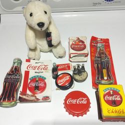 Little Tub Of Misc Coke Cola Items