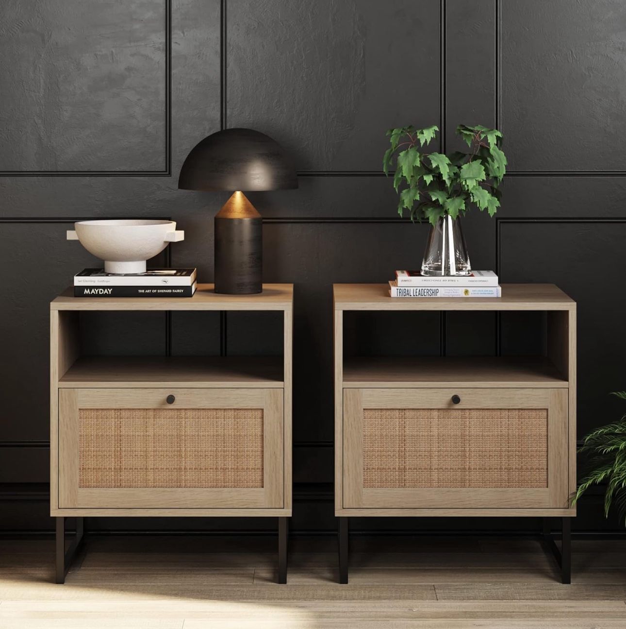 Rattan Nightstand/Side Table (BRAND NEW IN BOX)