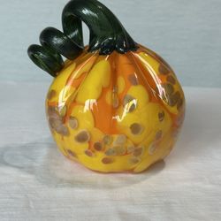 Hand Blown Glass Pumpkin 