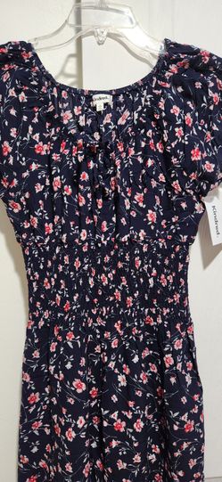 Kindred Floral Navy Blue Dress