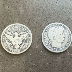 2 Silver Half Dollars US