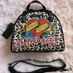 Ed Hardy leopard purse