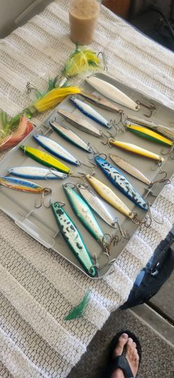 Surface irons&trolling lures. They are in decent condition.  Tady&Salas irons. $60 obo
