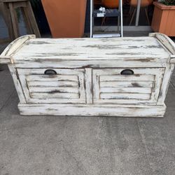 Antique Bench With Drawers 44 Wide 17 Deep 19 Tall