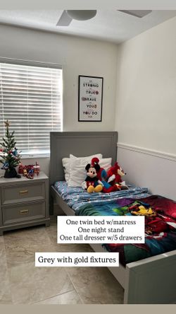 Twin Size Bedroom Set with Mattress included