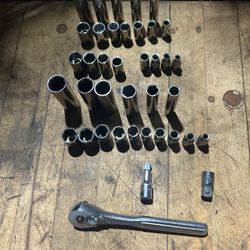 Craftsman 1/4” Ratchet, Sockets