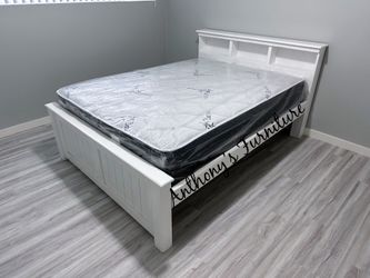 New White Queen Bed And Mattress