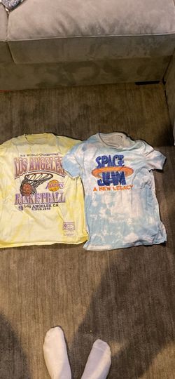 Graphic t shirts space jam and Los Angeles lakers size men’s medium