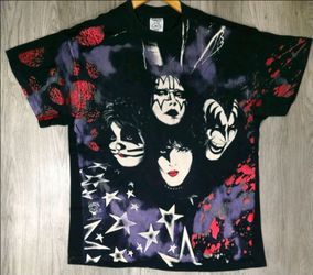 Vintage 90's KISS 1(contact info removed) Concert Tour T Shirt XL Limited Rare #12