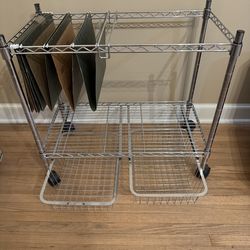 📣 Rolling 2‑Drawer Hanging File Cart – Like New – $39 OBO