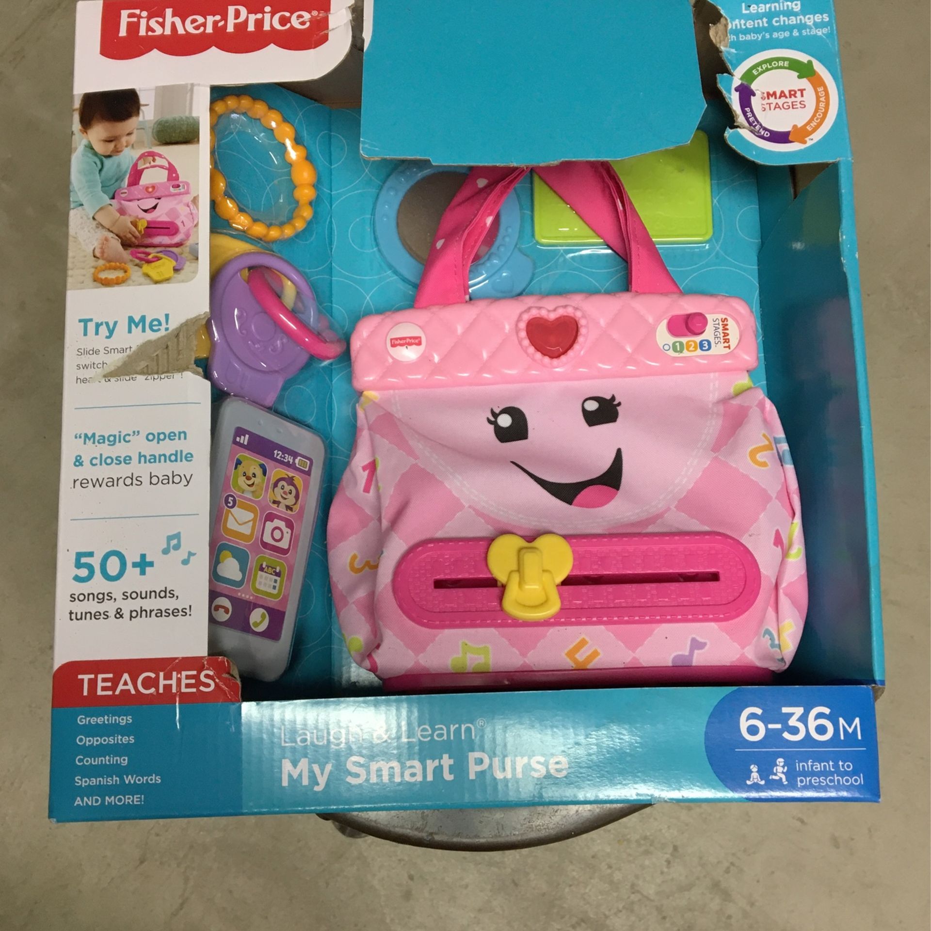 Fisher Price Phrases Song and Sound                        AndLaugh & Learn Smart Purse 