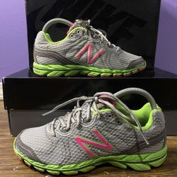 New balance wmns 590 SG2 silver lime green pink running sneakers shoes size 6.5