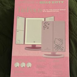 Hello Kitty Trifold LED Tri-Tone Makeup Mirror with Magnification