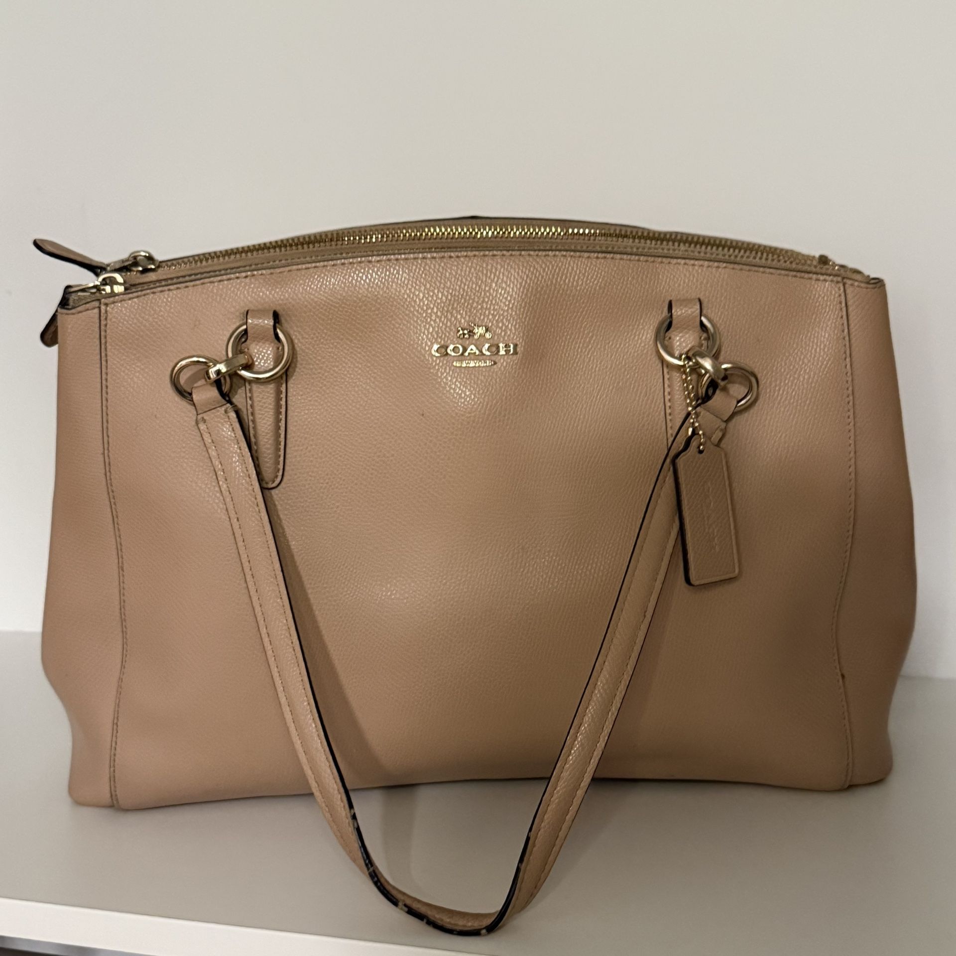 Coach Christie Carryall Satchel Bag In Nude
