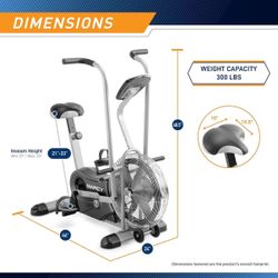 Marcy Air Resistance Exercise Fan Bike 