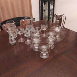 Lot Of Vintage Mid Century Glassware